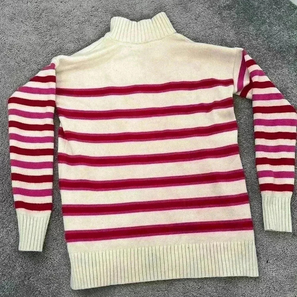 Loft Quarterzip Pink Red and Cream - Picture 2 of 5
